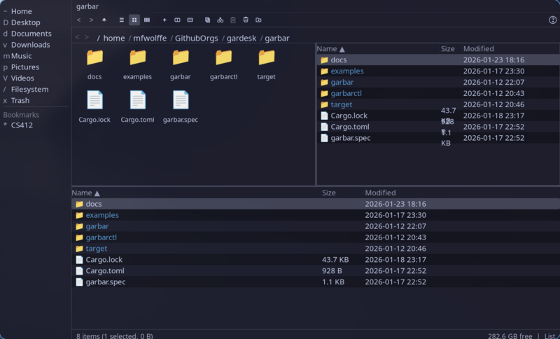 garfield file manager - conflict dialog