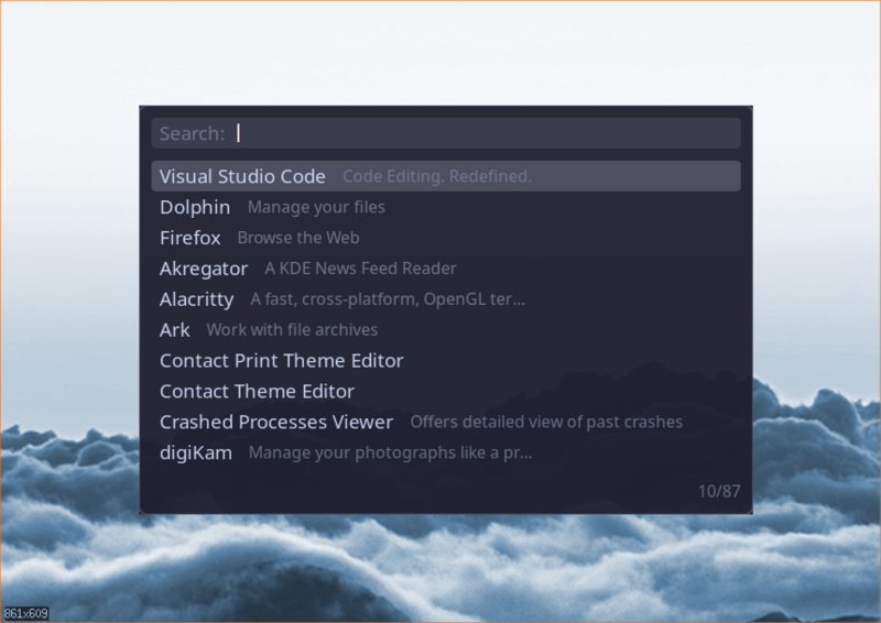 garlaunch launcher - search results