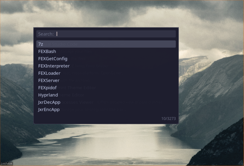 garlaunch launcher - window switcher mode
