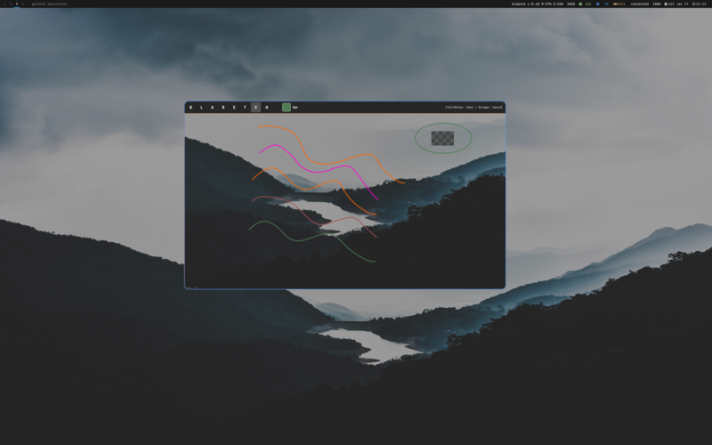 garshot screenshot with annotation editor