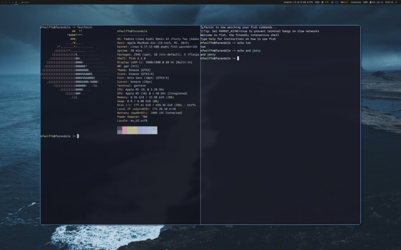 garterm terminal - split panes
