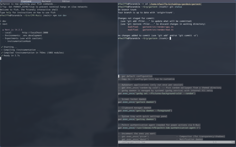 garterm terminal - configuration