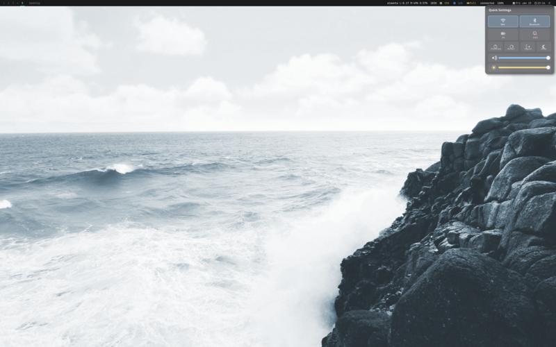 gartray quick settings panel